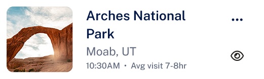 Arches National Park POI Card