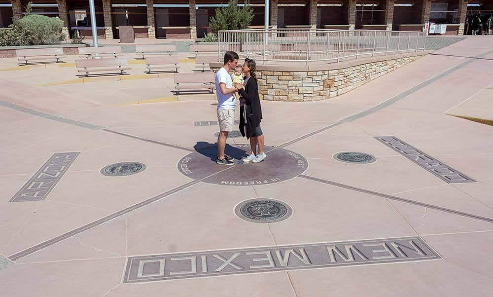 The Yeats/Lim family at the Four Corners Monument.