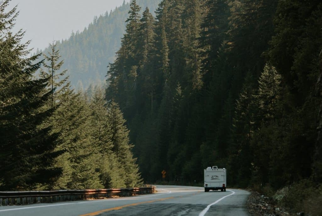 Motorhome on the road