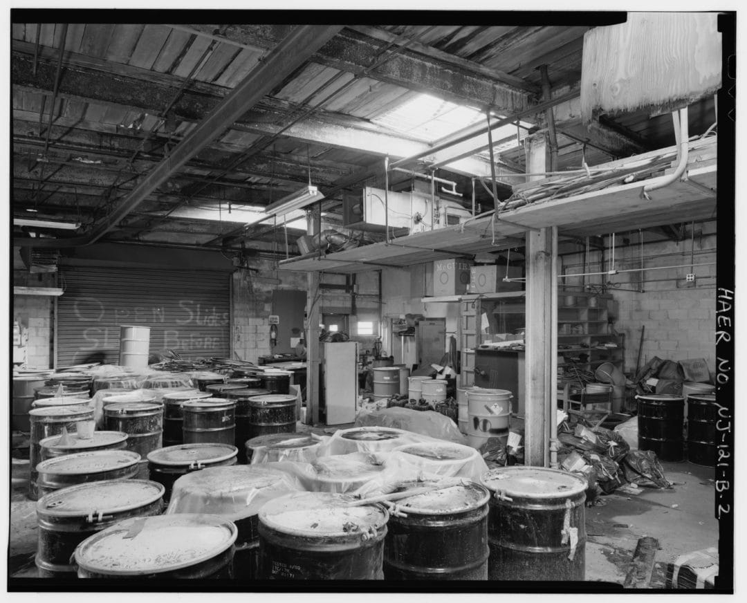 Interior of the United States Radium Corporation's radium crystallization laboratory. 