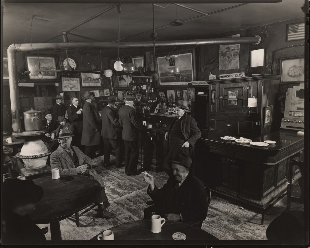 Men gather at McSorley's in 1937