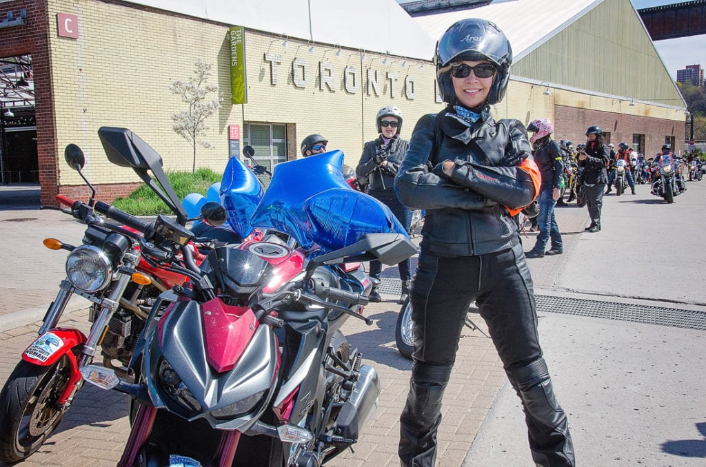Vicki Gray on International Female Ride Day in Toronto, Canada