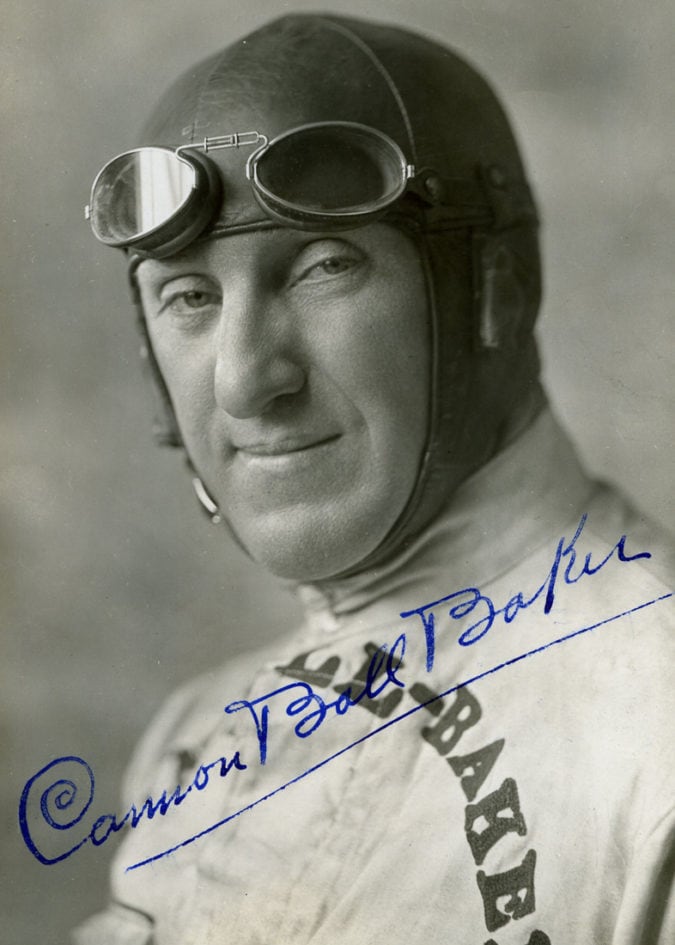 Signed photo of Edwin "Cannon Ball" Baker