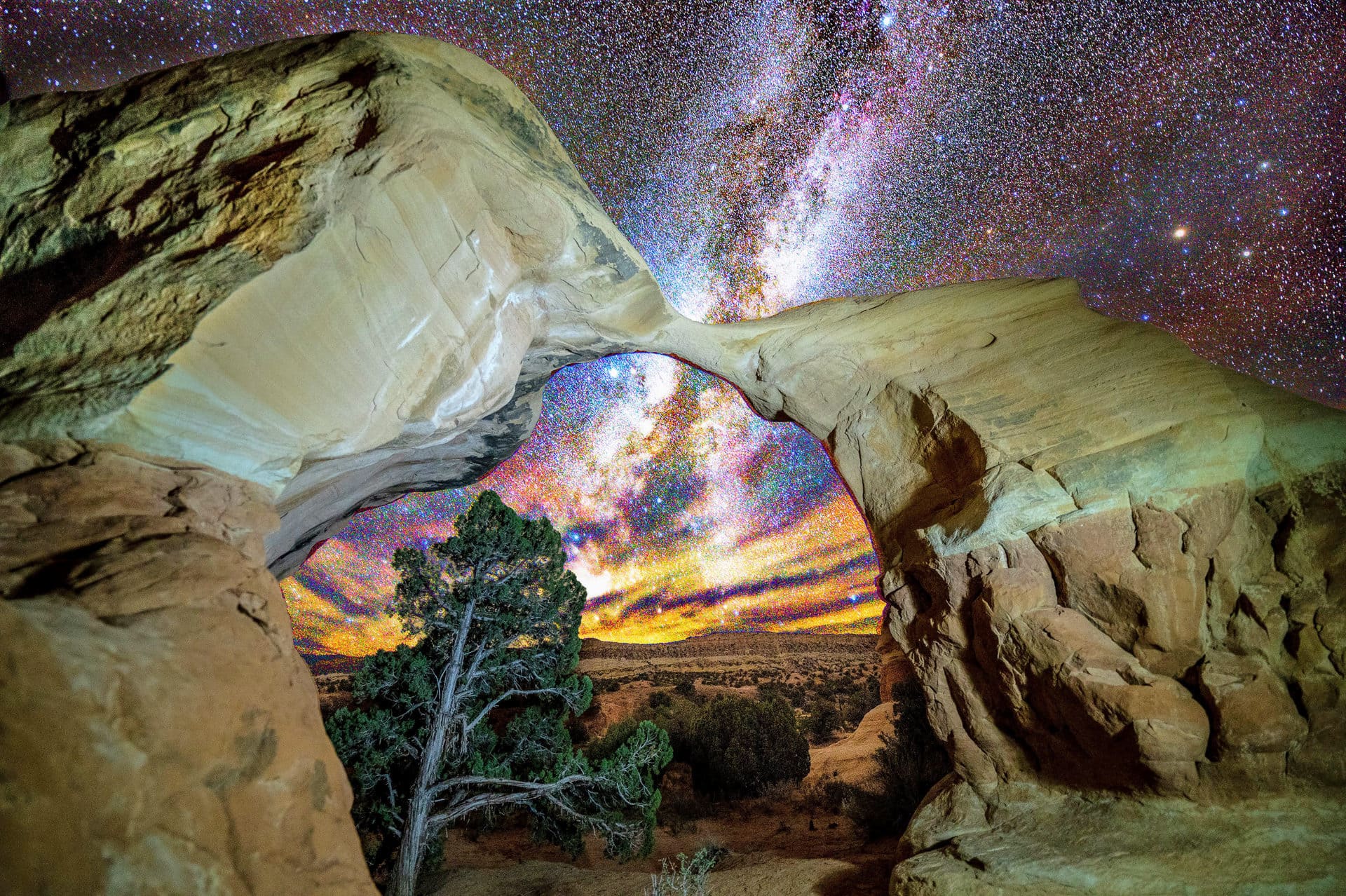 A starry sky above Grand Staircase-Escalante National Monument.