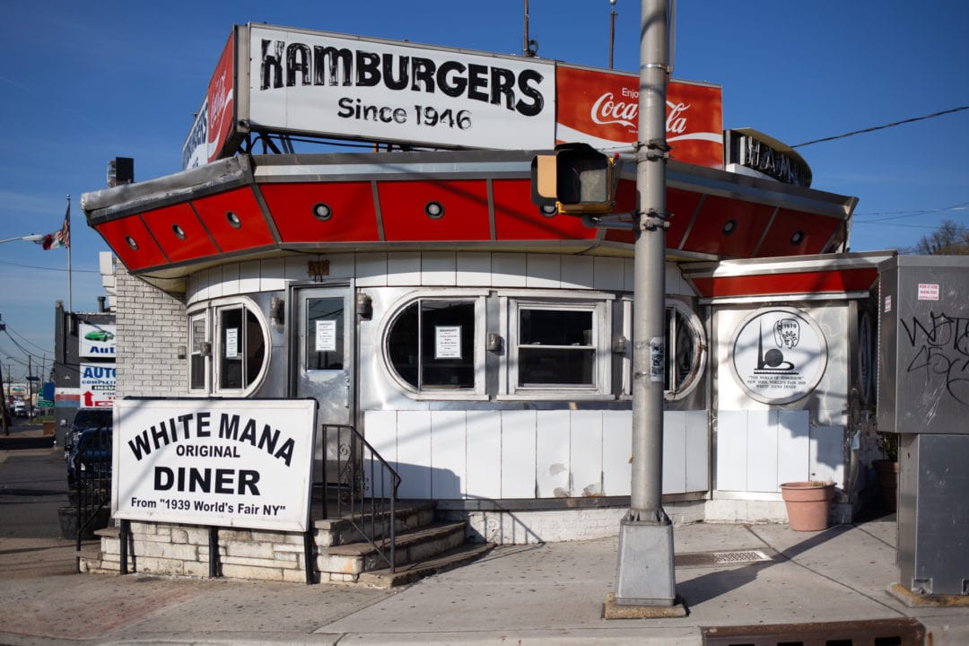 The red white and chrome White Mana diner
