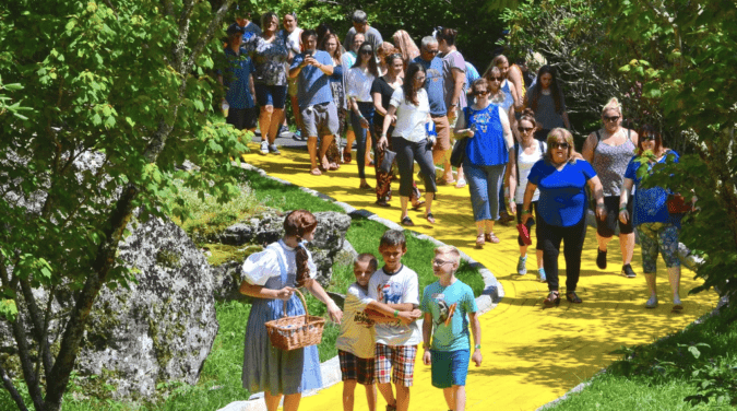 Groups get to re-live the story of the Wizard of Oz during Journey with Dorothy.