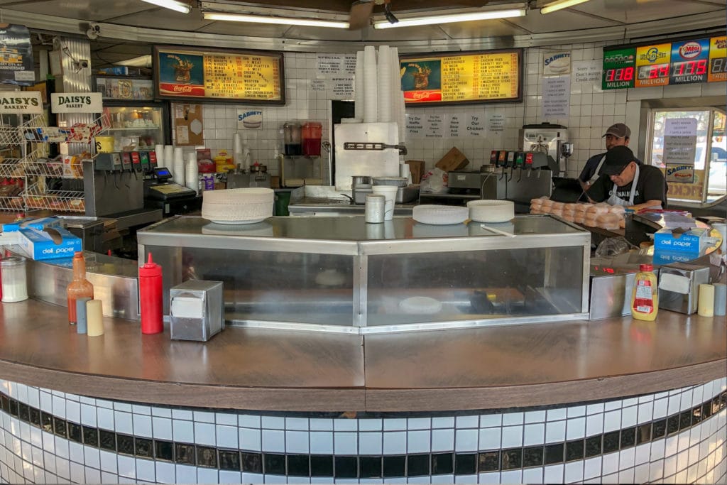 Round diner counter