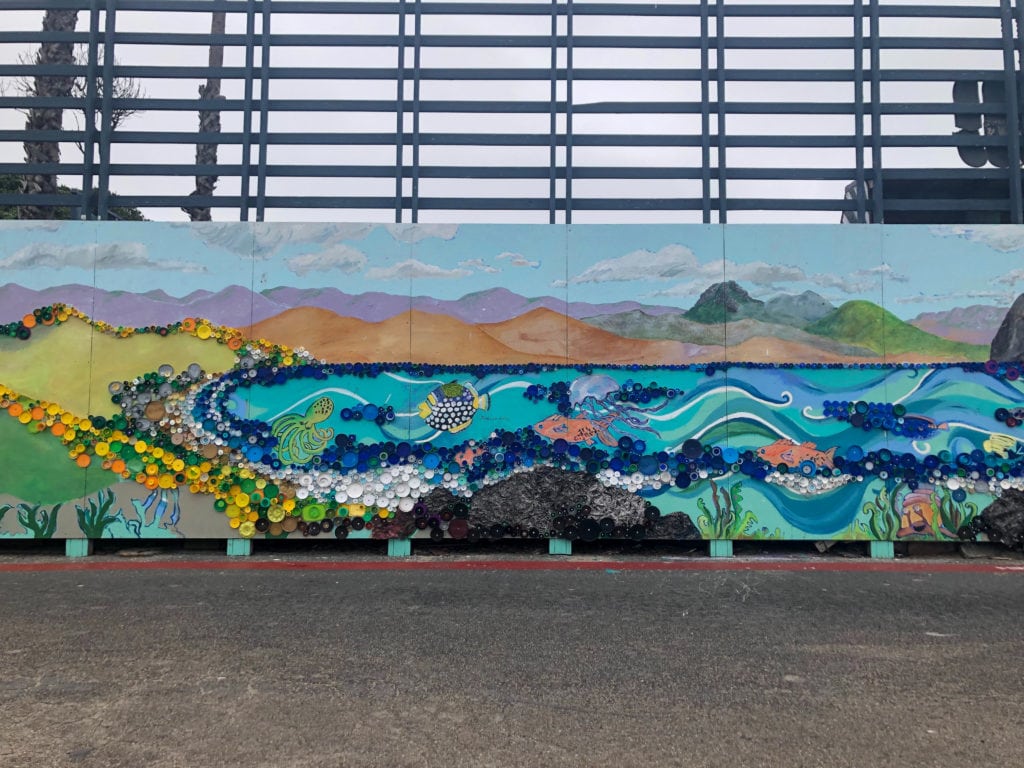 "Let's Turn This Tide!" mural in Cayucos, California