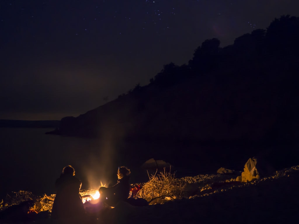 Before heading to bed, make sure your campfire is burned out