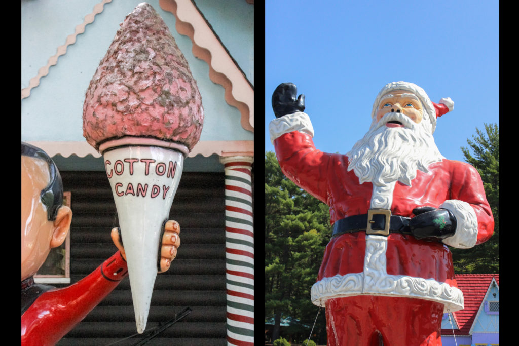 cotton candy and santa