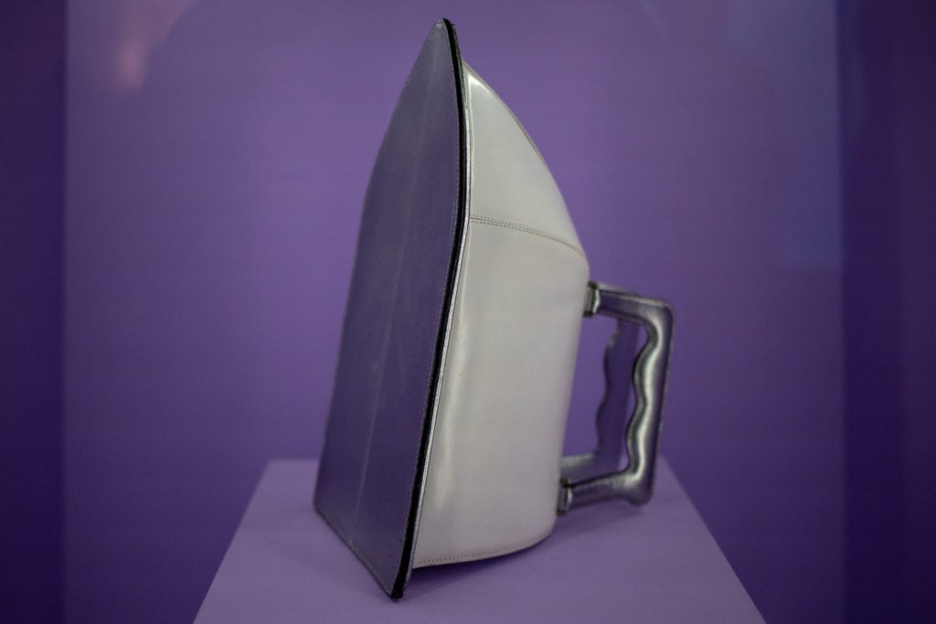 purse shaped like an iron