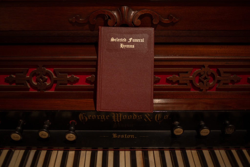 piano and hymn book