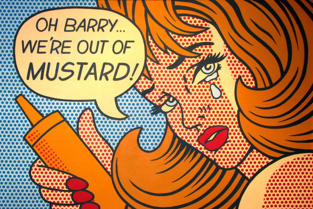 Roy Lichtenstein-inspired art at the museum