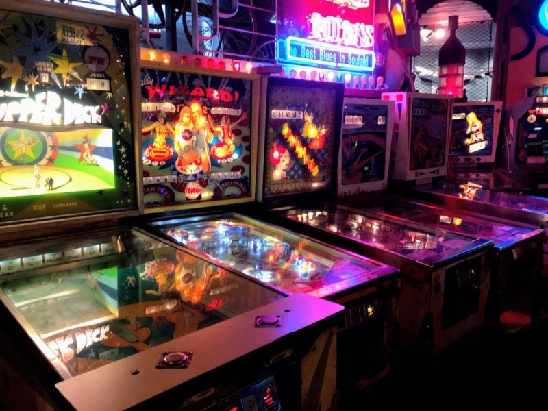 A few pinball machines from the collection