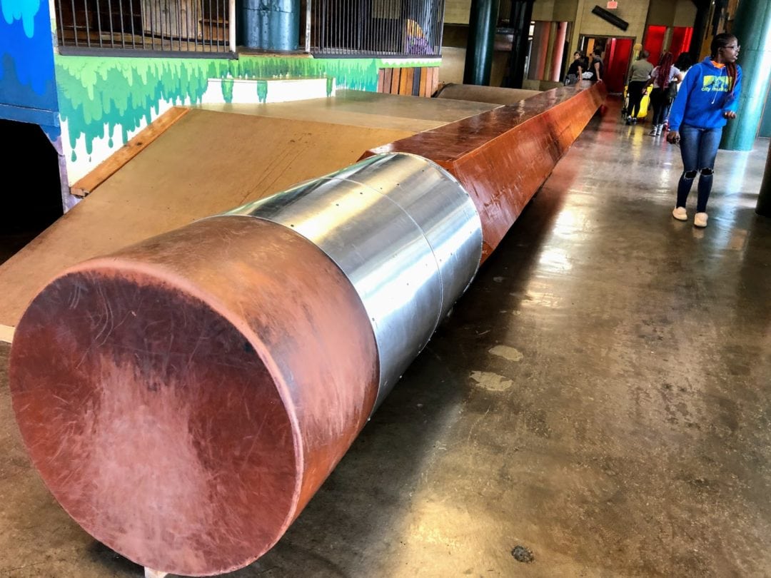 A massive pencil that weighs 18,000 pounds.