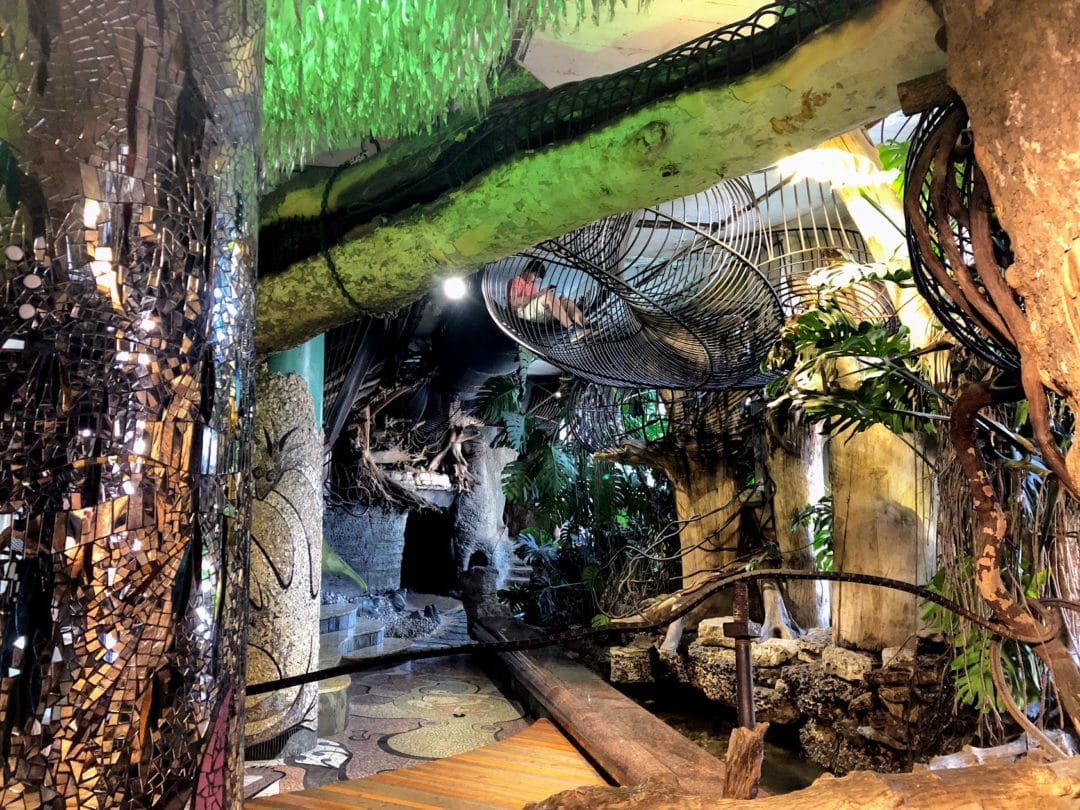 There's a treehouse in a magical jungle forest hidden behind the whale.