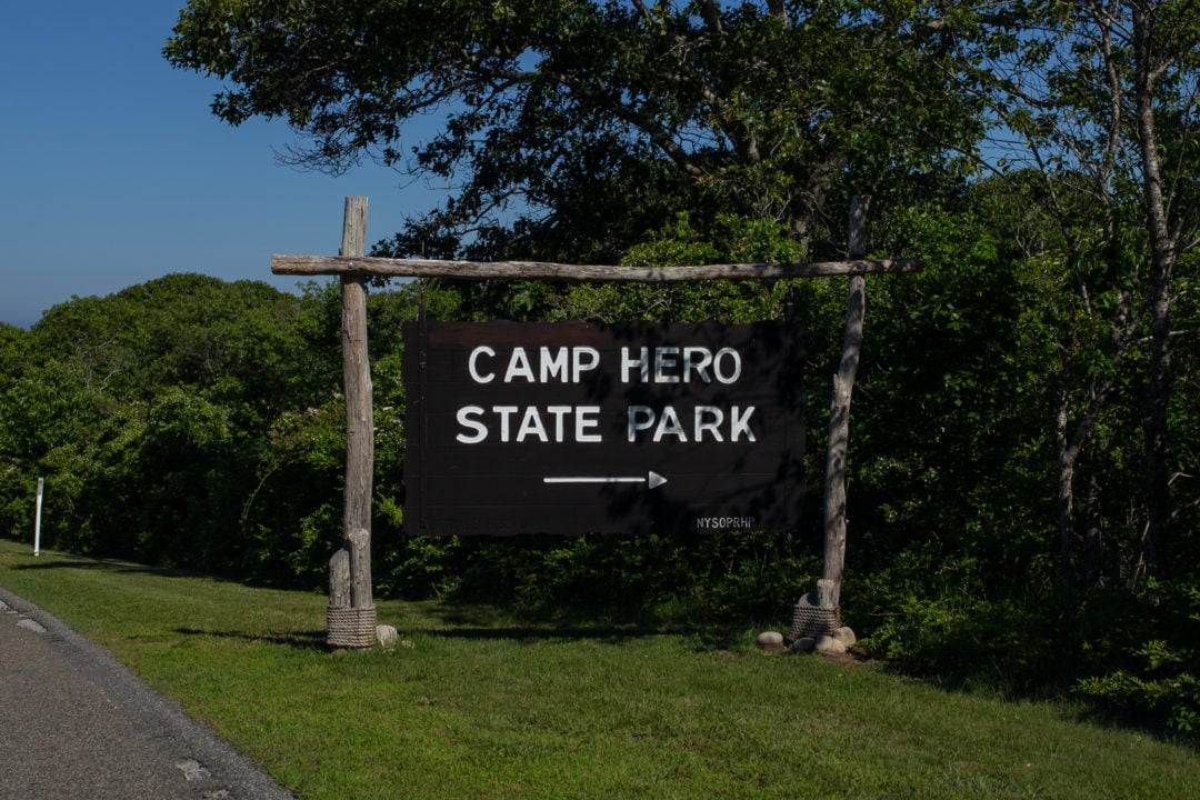 camp hero state park sign