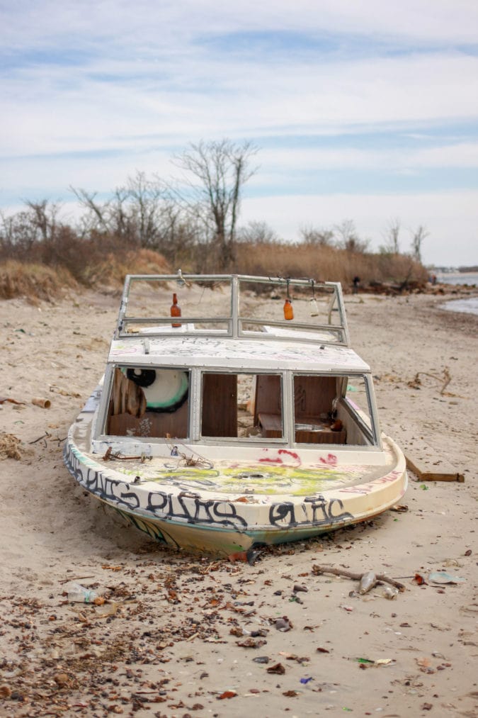 abandoned boat