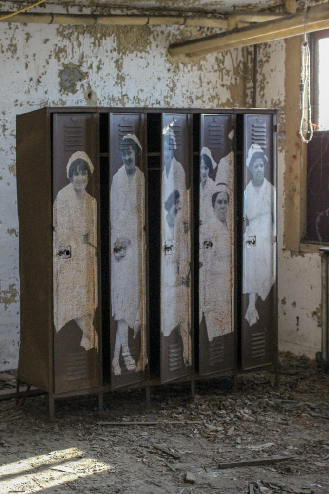 old rusty lockers