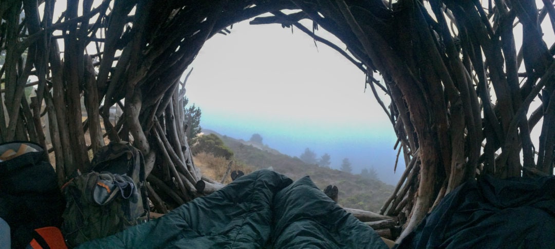 Human Nest view from inside, Big Sur