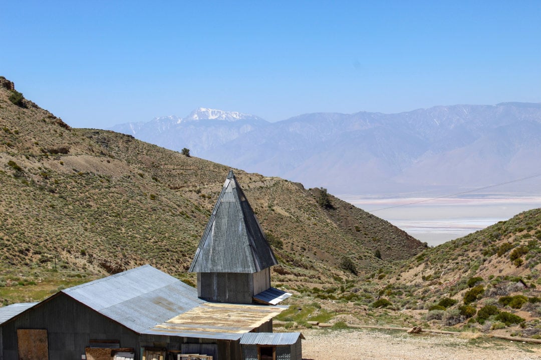 Cerro Gordo is eight miles up in the hills, overlooking the Owens Valley