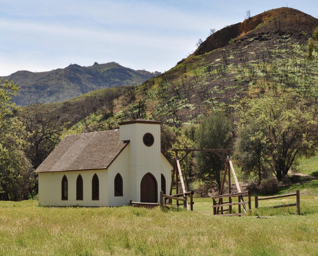 This this church set, as seen on HBO's Westworld, is one of the few surviving structures at the Paramount Movie Ranch.
