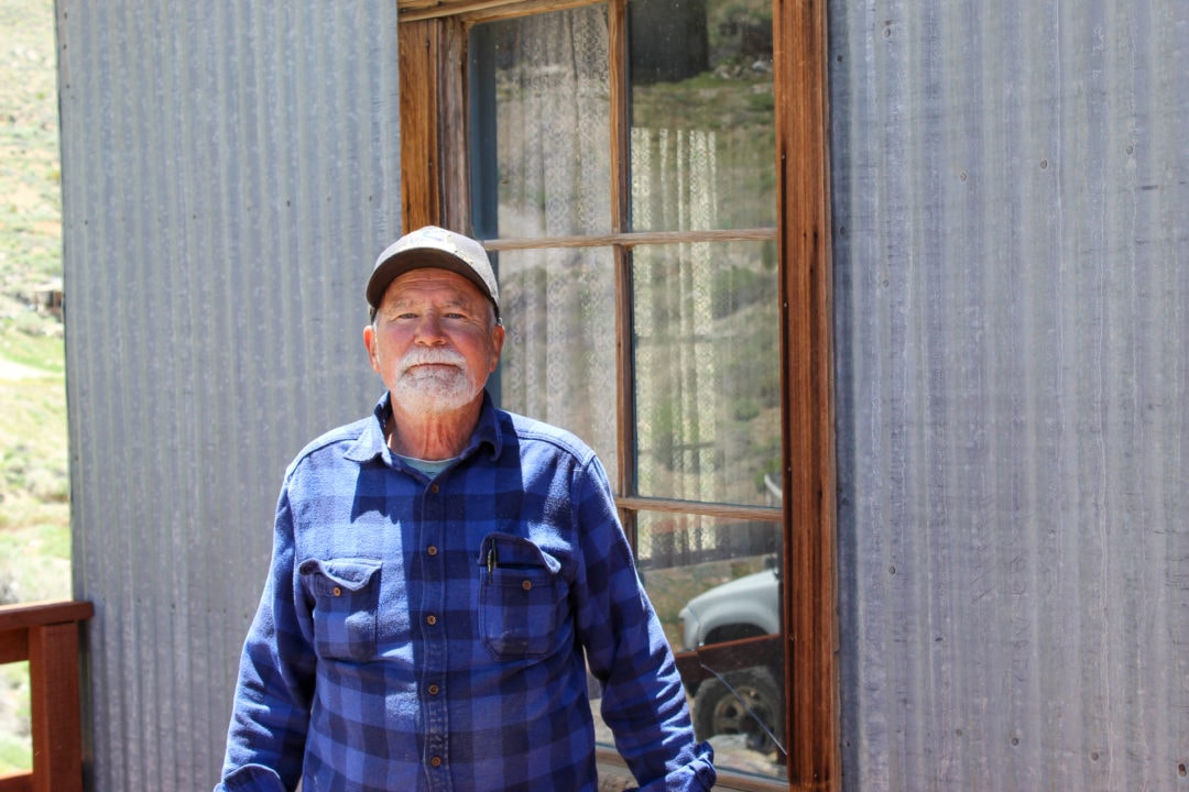 Robert Desmarais has lived on the Cerro Gordo ghost town property for 22 years 