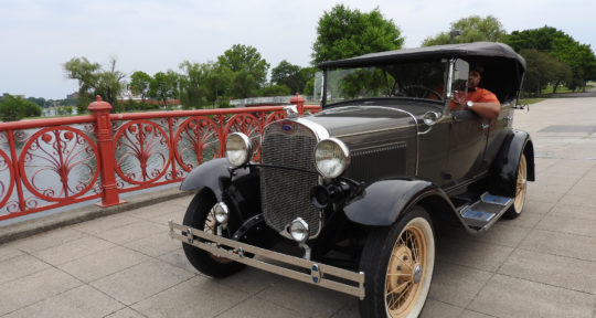 Cruising through Detroit in a 1930s Ford Model A will take you back in time to Motor City’s glory days
