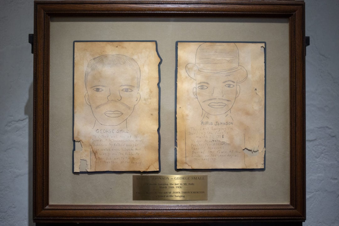 Drawings of the last two inmates executed at the prison
