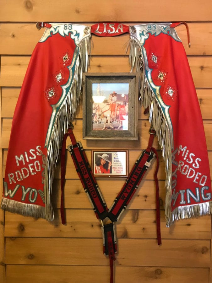 Lisa Murphy chaps and breast plate at Cowgirls of the West Museum