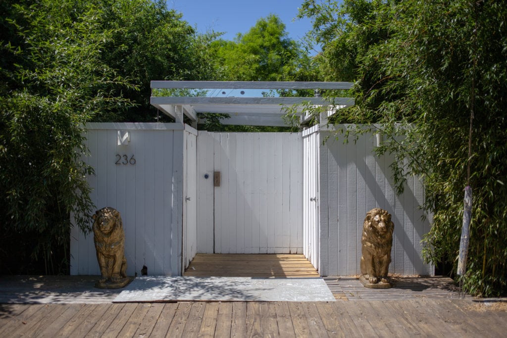 fancy gate with lions