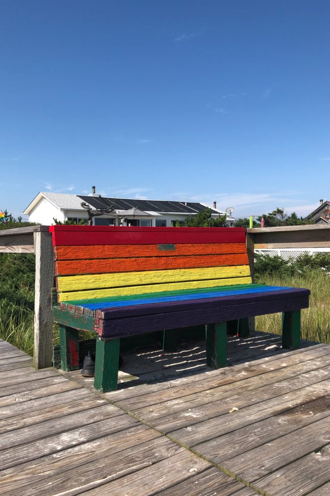 rainbow bench
