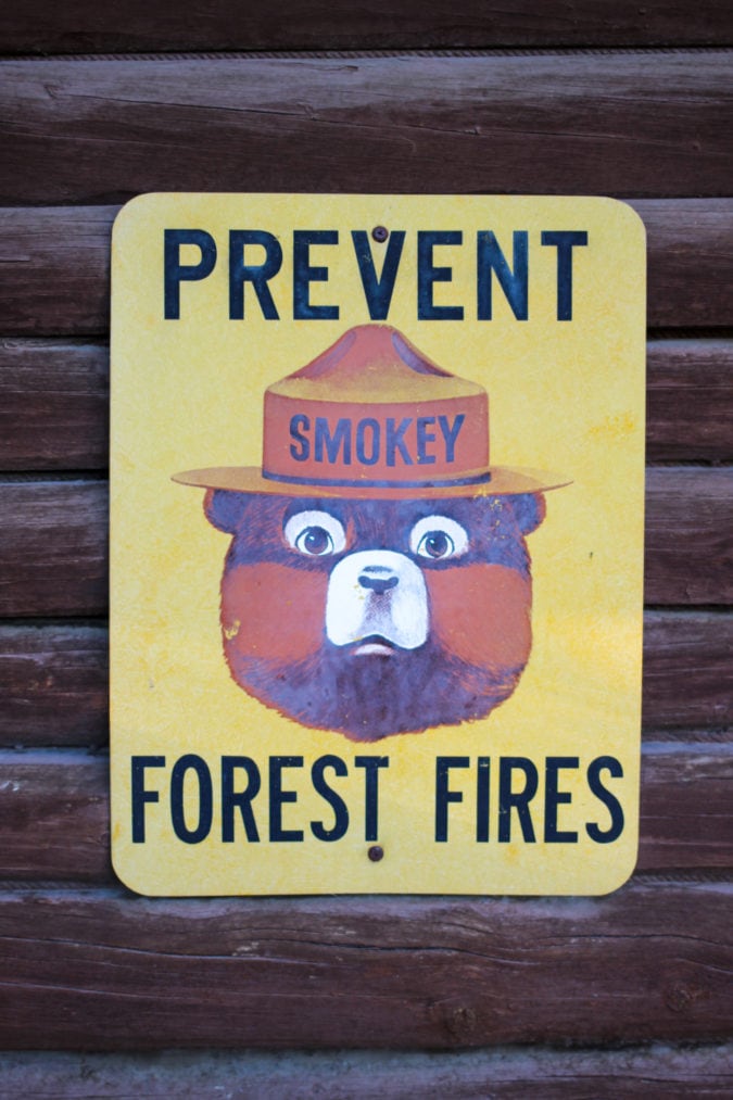 smokey bear sign
