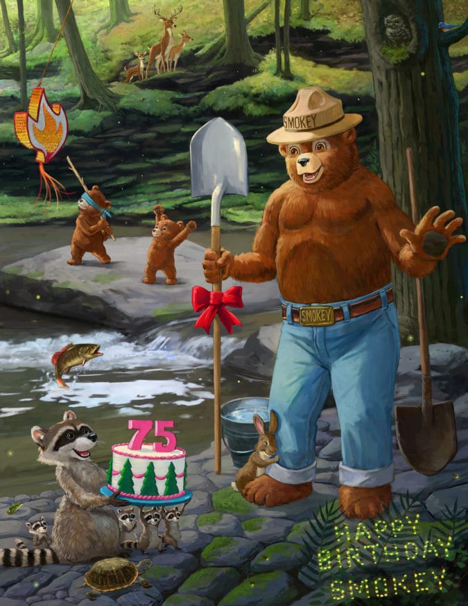 smokey bear artwork