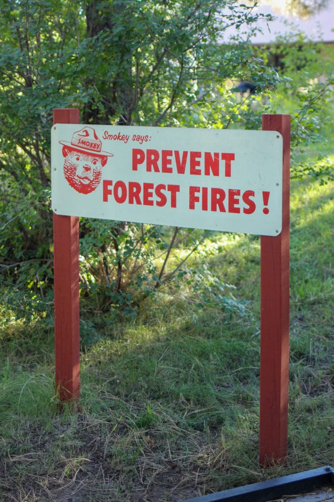 smokey bear sign