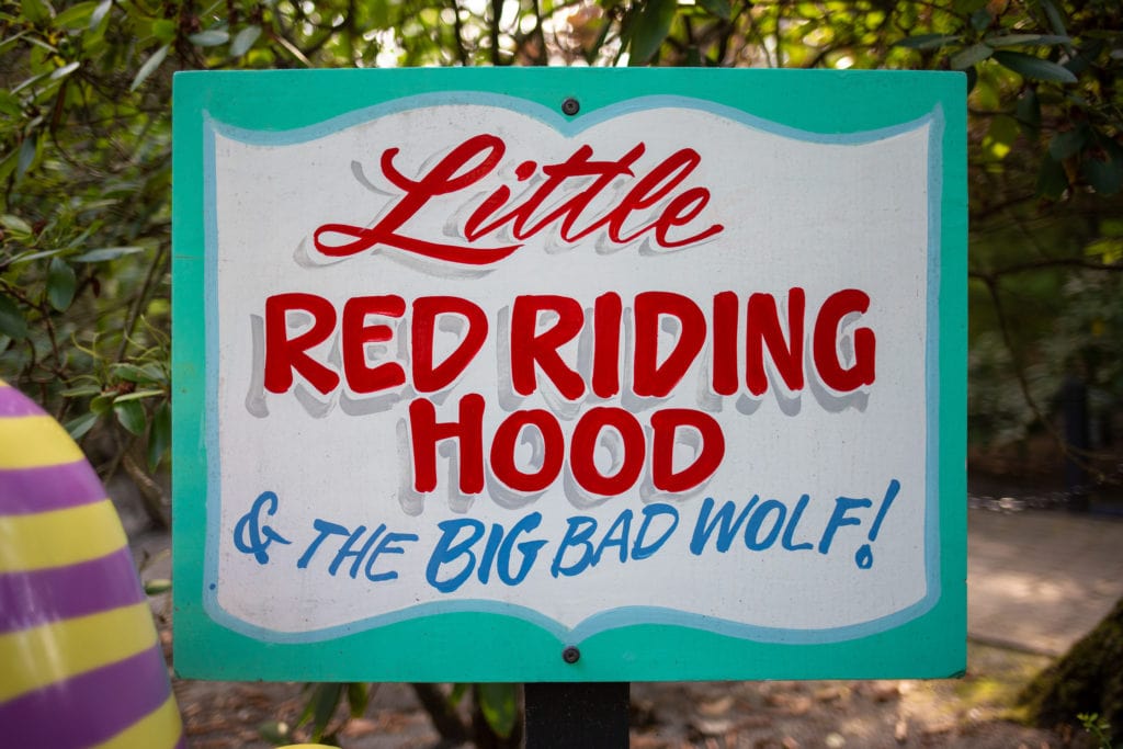 red riding hood sign