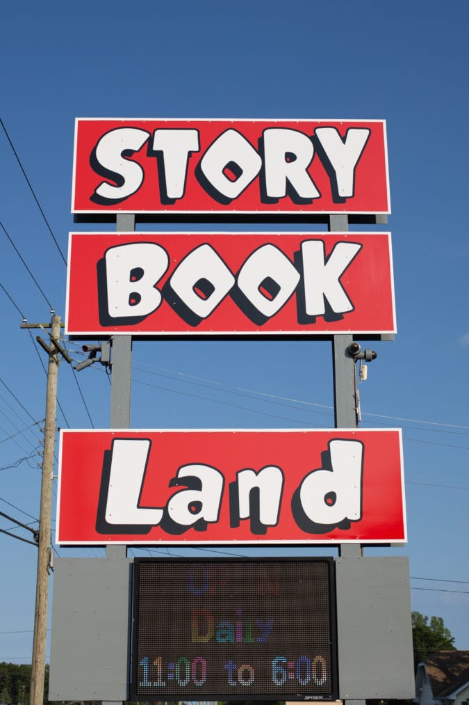 story book land sign