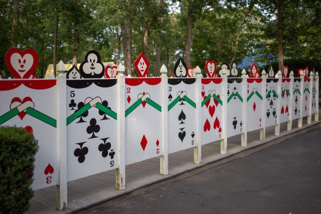 playing card fence