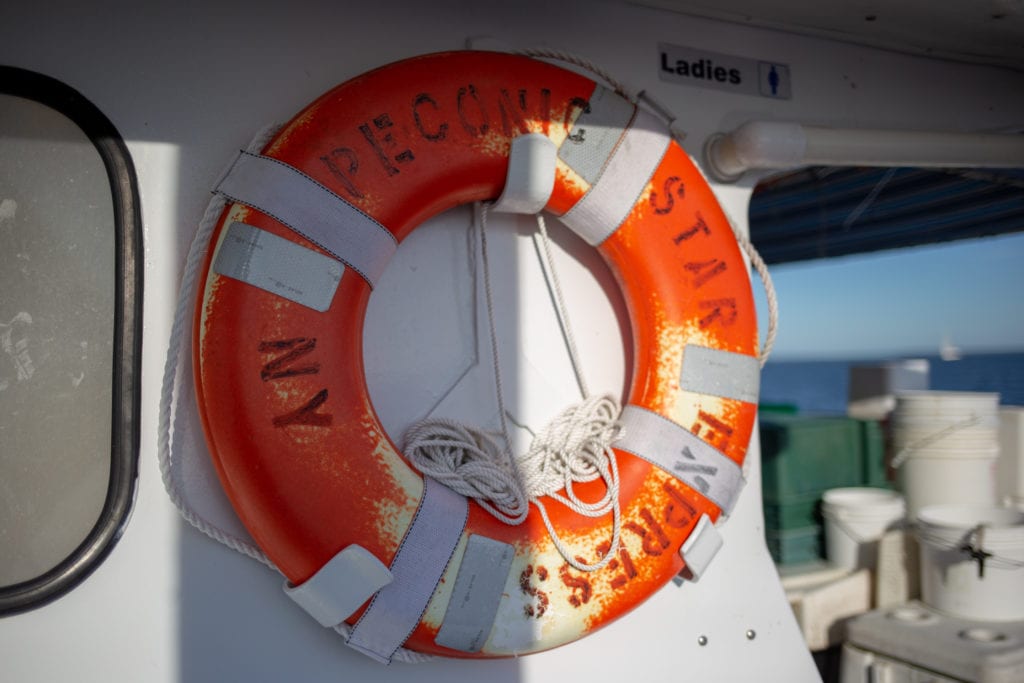 A lifesaver on the boat.