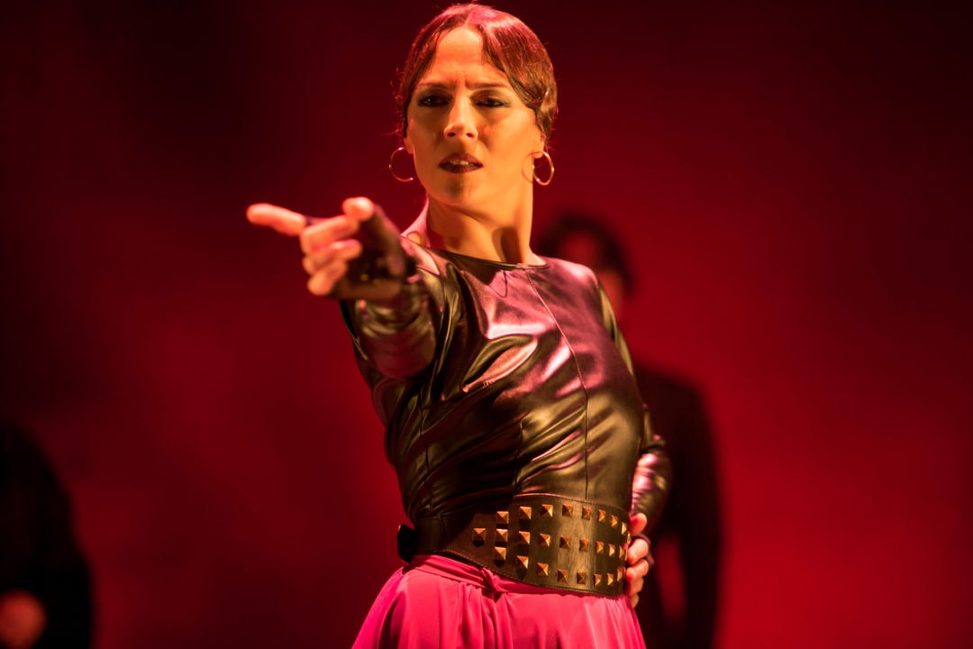 Flamenco dancer Lucía Álvarez at the 2019 Festival Flamenco Alburquerque.