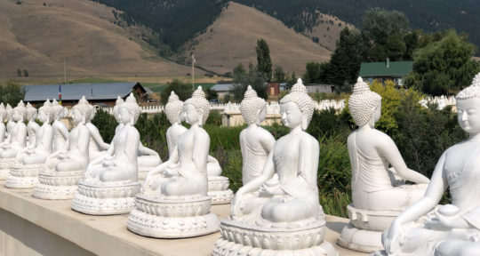 A clockwise search for spirituality and shade in Montana’s Garden of One Thousand Buddhas