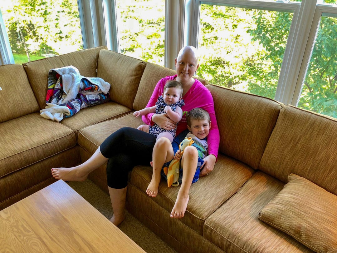 Karen Wellington Foundation Tessa with her two children, Abigail and Eli