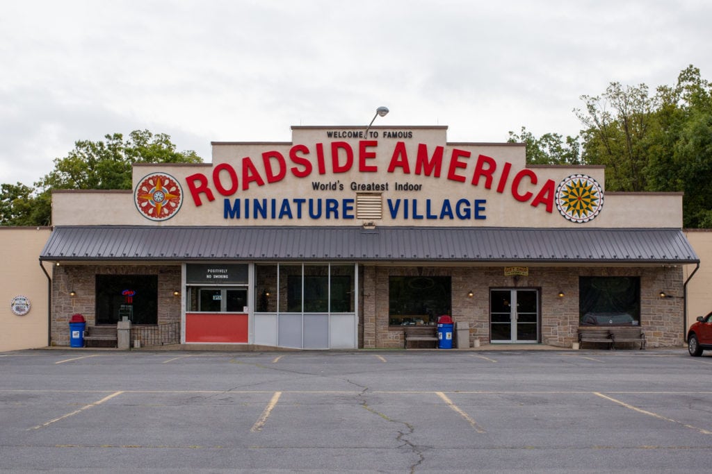 Roadside America is located just off interstate 78 in Shartlesville, Pennsylvania.
