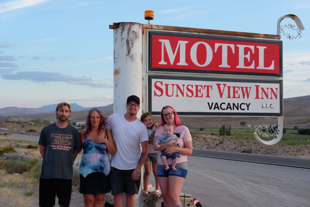 Pamela Broxson, the general manager, of the Sunset View Inn and her family.