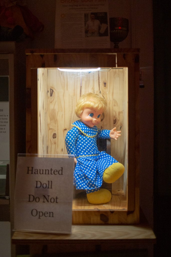 A haunted doll.