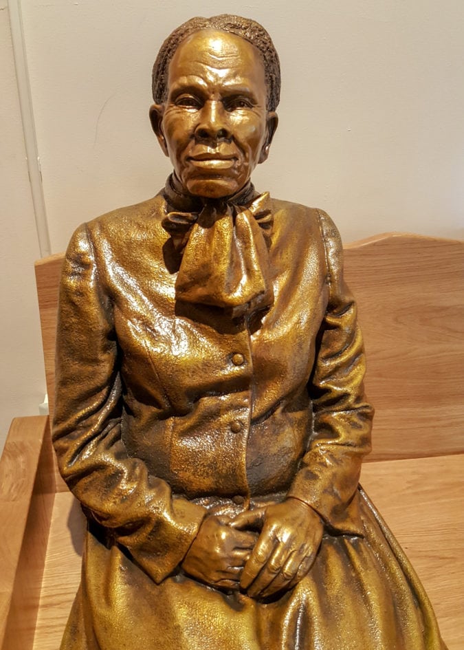 A Tubman statue in the Harriet Tubman Underground Railroad National Historical Park Visitor Center.