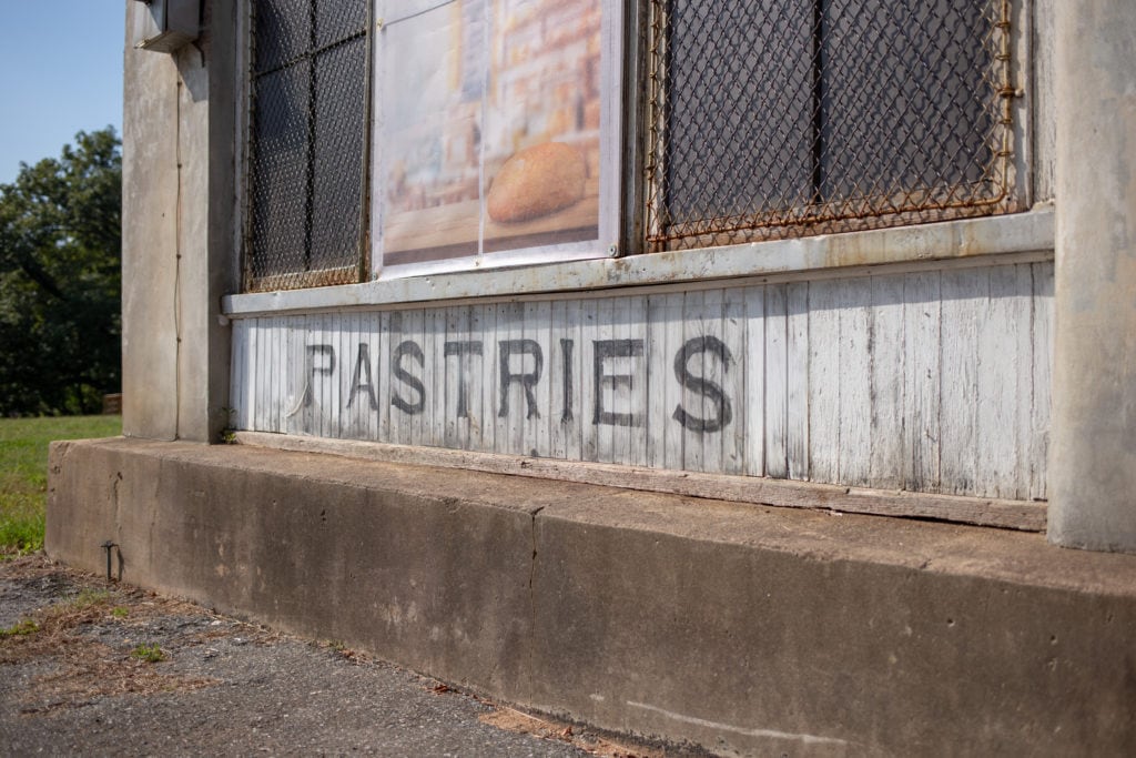 The pastries sign was replaced recently when the original was stolen.