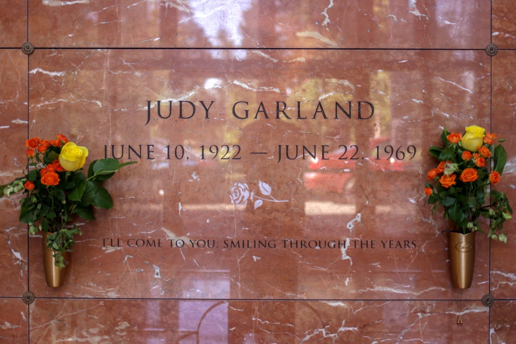 Judy Garland's remains were moved from New York and reinterred at Hollywood Forever in 2017.