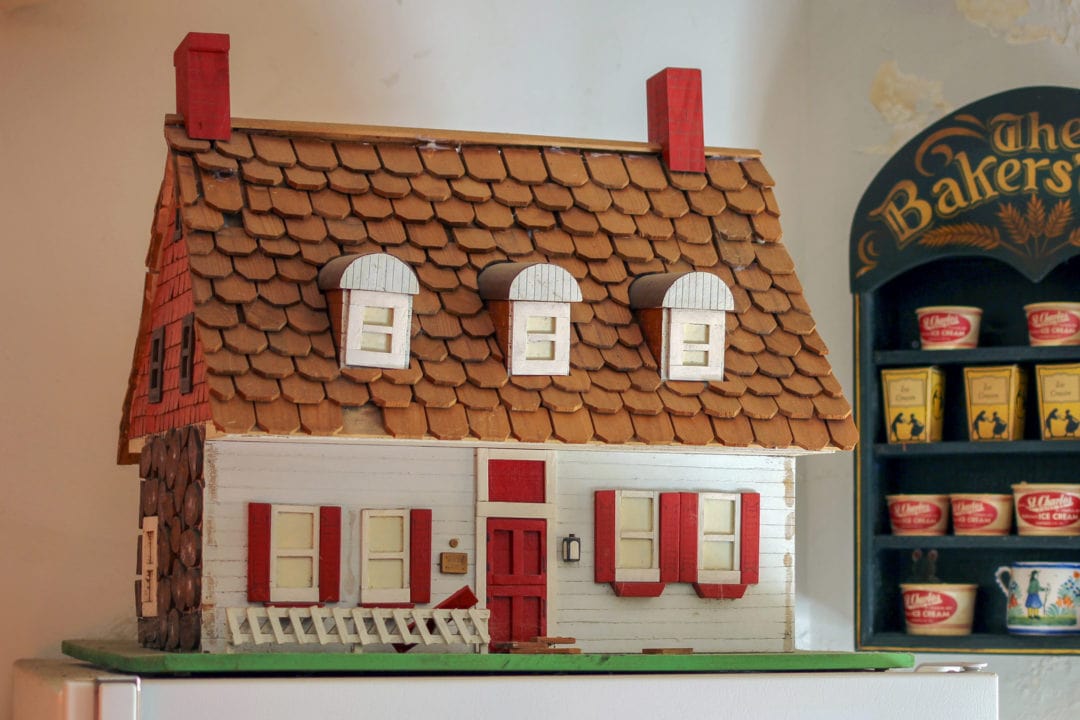 A miniature version of the house.