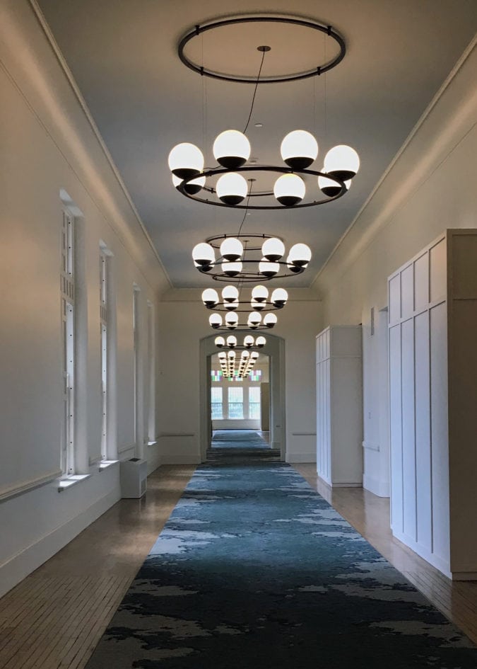 A renovated hallway.